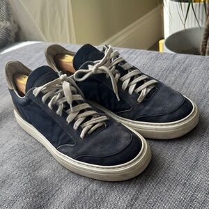 Brunello Cucinelli Dark Blue and Light Tan Sneakers